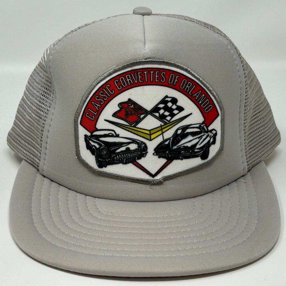 Vintage 80s Classic Corvettes of Orlando Trucker Hat Baseball Cap Mesh Snapback